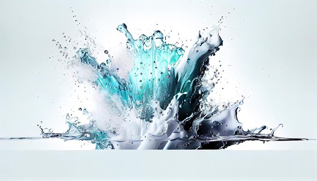 Photo beautiful water splash backdrop ai render