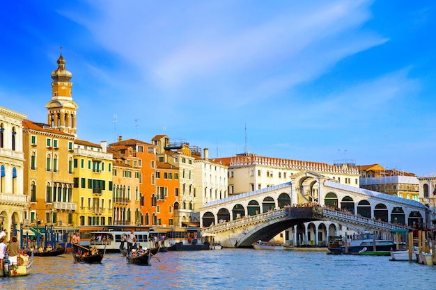 Beautiful water street - Grand Canal in Venice, Italy