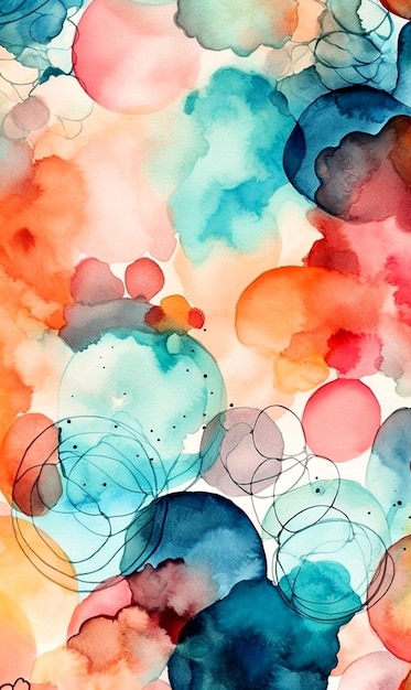 Beautiful watercolor abstract pattern