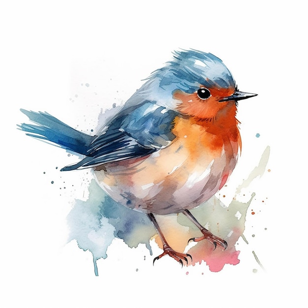 Beautiful Watercolor Birds Illustration