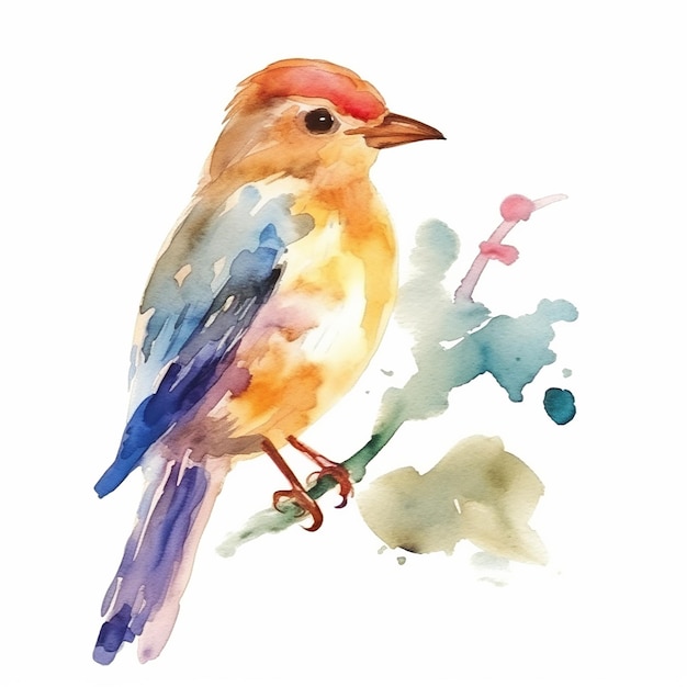 Beautiful Watercolor Birds Illustration