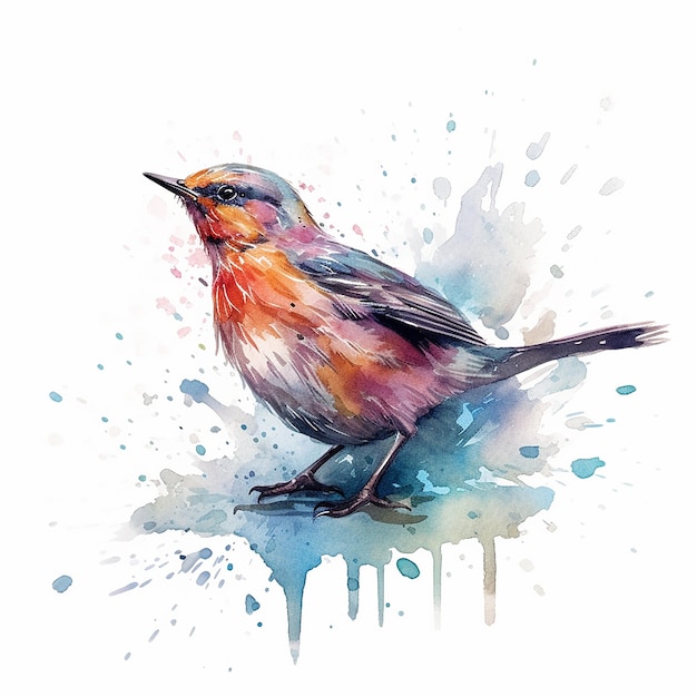 Beautiful Watercolor Birds Illustration