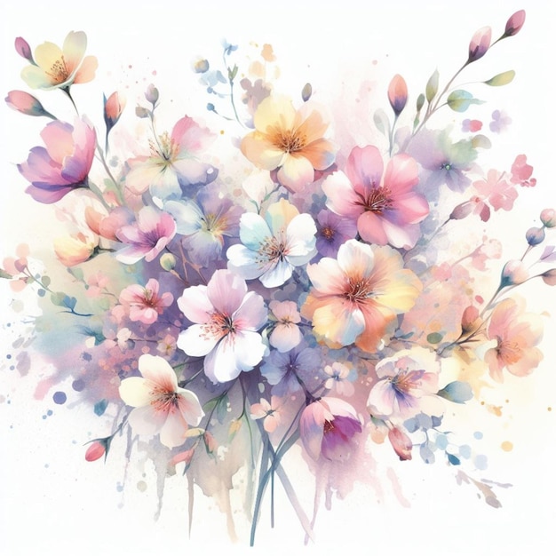 Beautiful watercolor bouquet