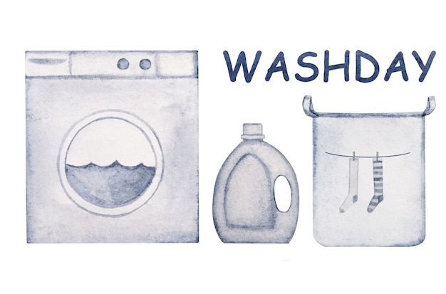 Beautiful watercolor drawings of things and objects. Closeup