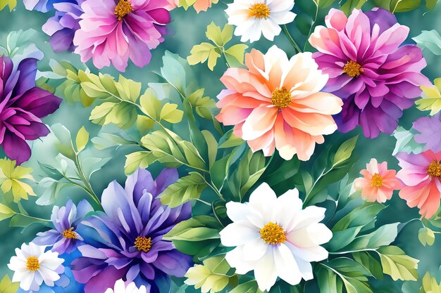 Beautiful watercolor floral background