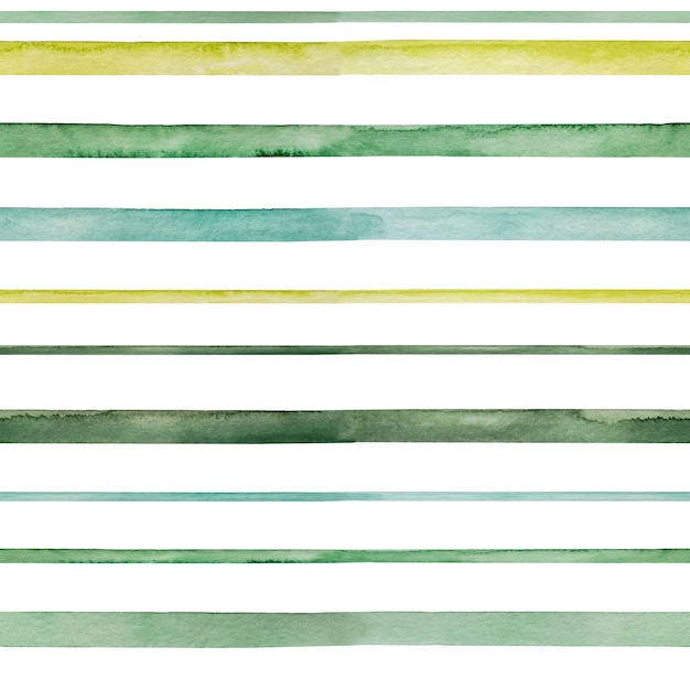 Photo beautiful watercolor green shades lines on white backgruond