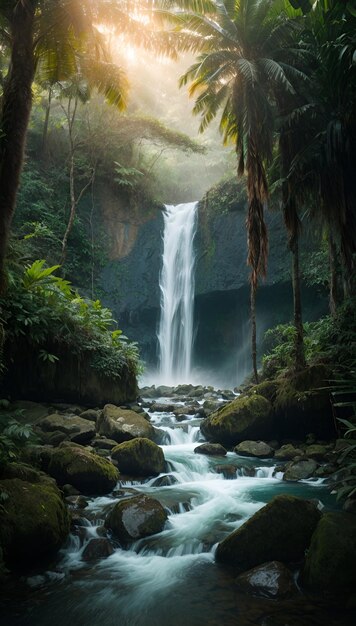 Beautiful waterfall in the forest