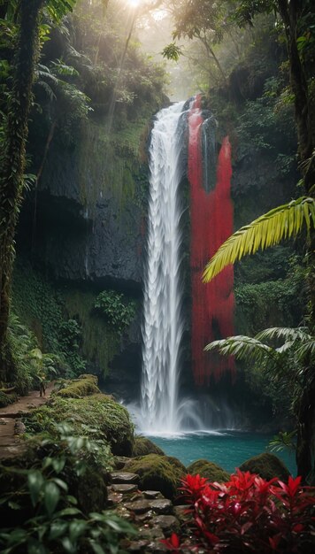 Beautiful waterfall in the forest