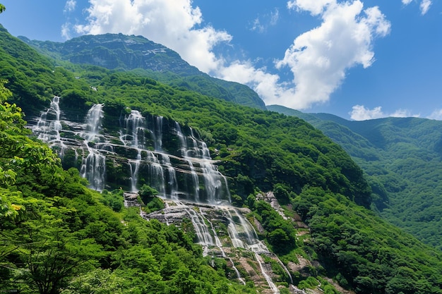 写真 山の中の美しい