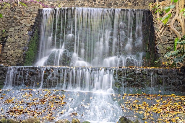 Beautiful waterfalls in Chapultepec Ecological Park at Cuernavaca, Mexico