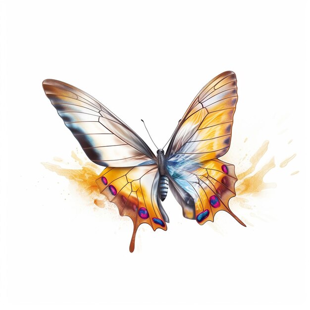 Beautiful watter color butterfly painting