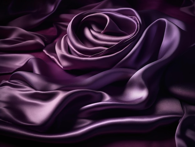 Beautiful wavy silk background rippled satin wallpaper ai generative high quality photo