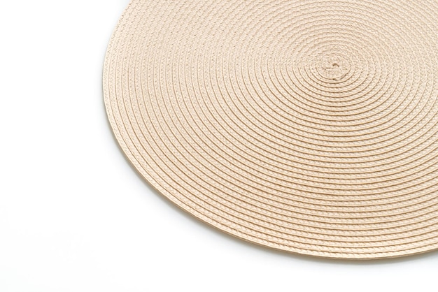 Beautiful weave placemat on white background