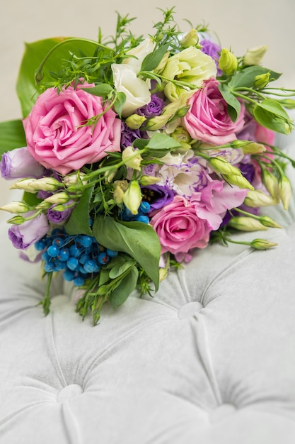 The beautiful wedding bouquet for the bride