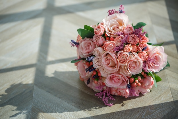 Beautiful wedding bouquet for the bride