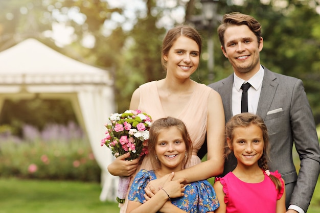 beautiful wedding couple enjoying wedding