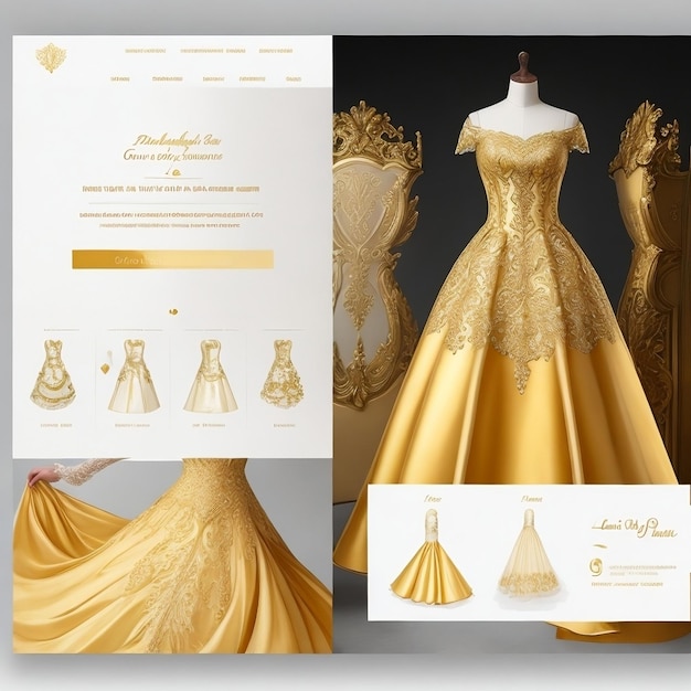 A beautiful wedding dress design