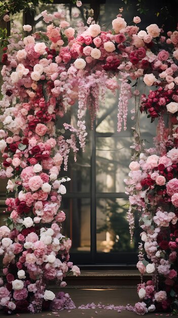 美しい結婚式の花の細部