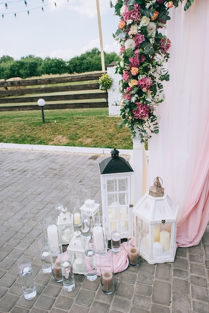 Beautiful wedding set up. Wedding ceremony