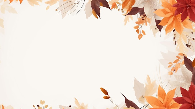 beautiful wedding template with briar lily background with space for text with autumn leaf