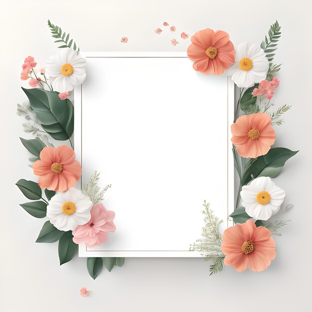 Beautiful wedding template with wreath