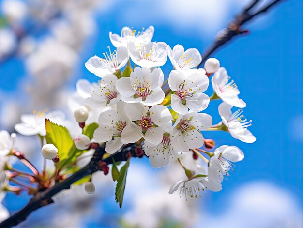 봄 정원 에서 아름다운 색 체리 꽃 과 자연 배경