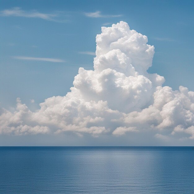 Photo a beautiful white cloud on blue sky