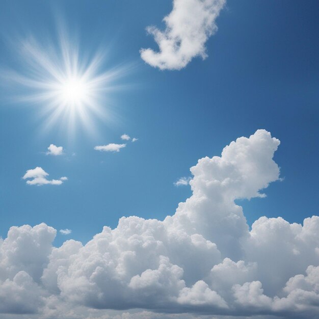 A beautiful white cloud on blue sky