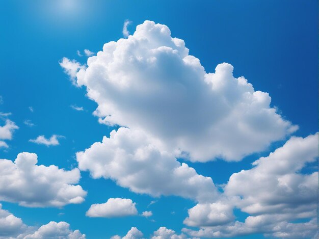 A beautiful white cloud on blue sky