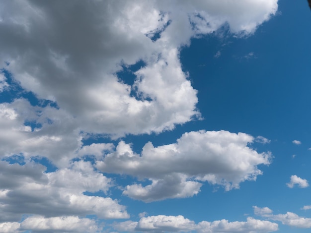 Beautiful white clouds in the blue sky