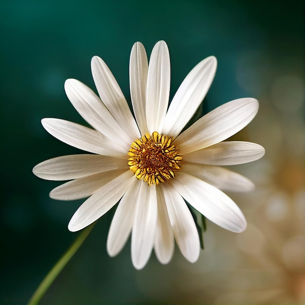 Beautiful White daisy flowers 3d illustrated