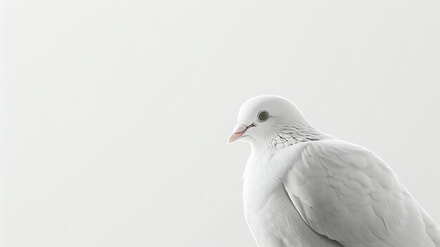 Photo a beautiful white dove with a delicate olive branch in its beak