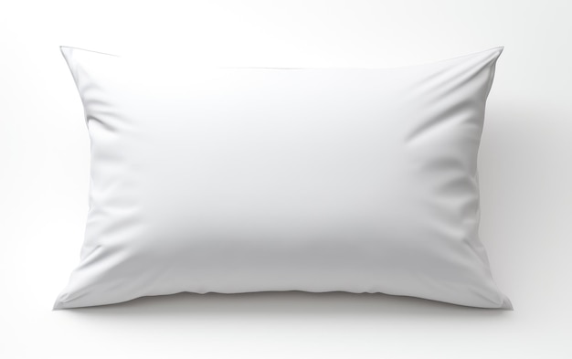 Photo beautiful white down pillow isolated on white background