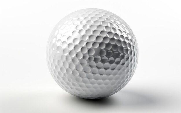 Beautiful White Golf Ball Isolated on White Background