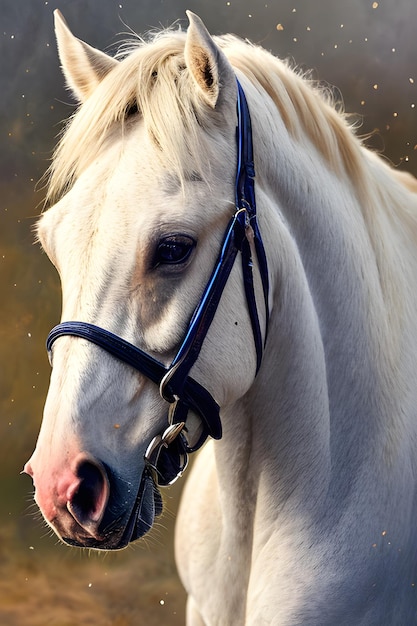 beautiful white horse