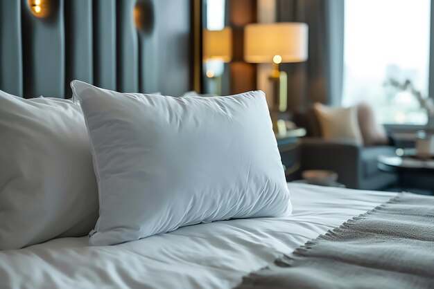 Beautiful white pillows interior