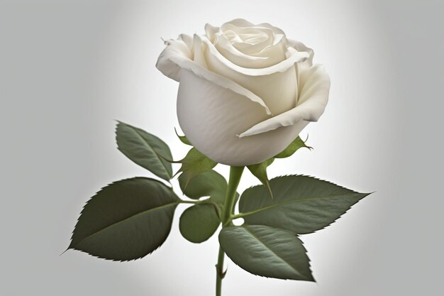 Beautiful white rose isolated for your birthday Flower rose white background