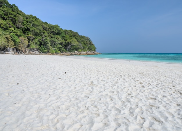 Beautiful white sand beach of Koh Tachai, Similan National Park, Thailand