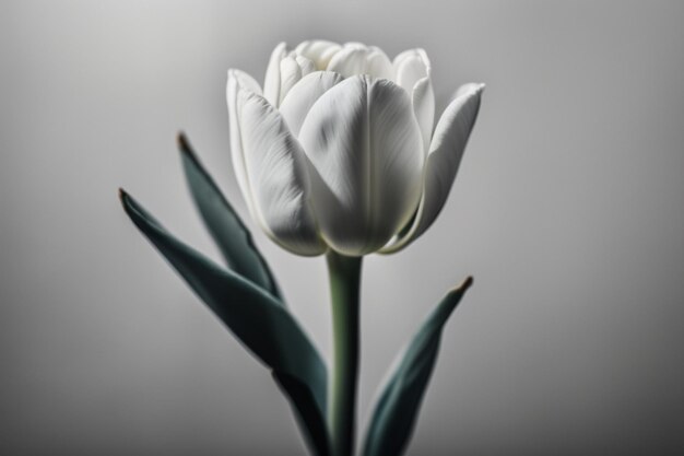 a beautiful white tulip bloom