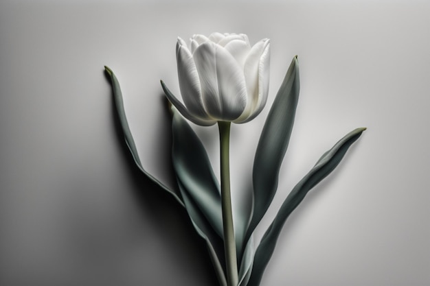 a beautiful white tulip bloom