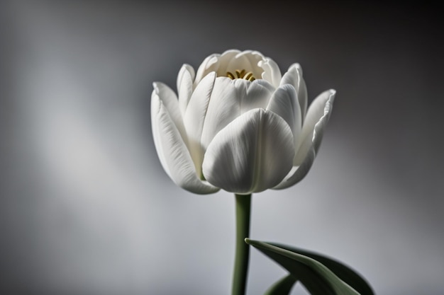 a beautiful white tulip bloom