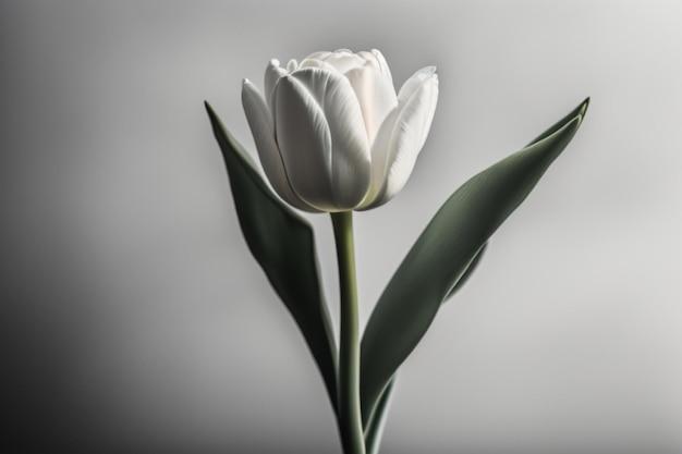 a beautiful white tulip bloom