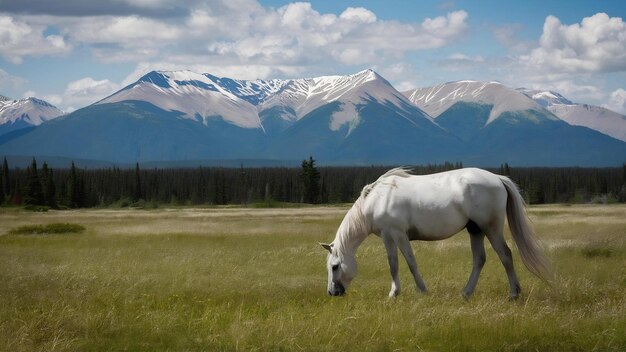 Photo beautiful whitehorse