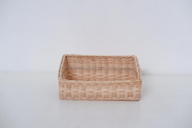 beautiful wicker basket as a background