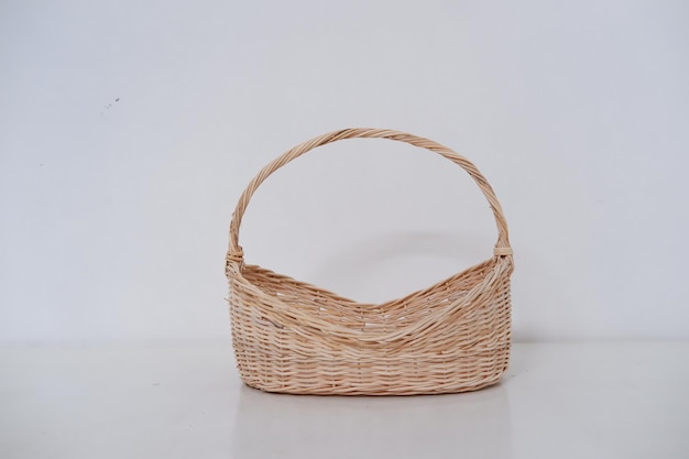 beautiful wicker basket as a background