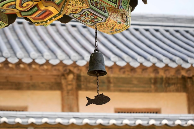 Красивый колокол ветра в Корее