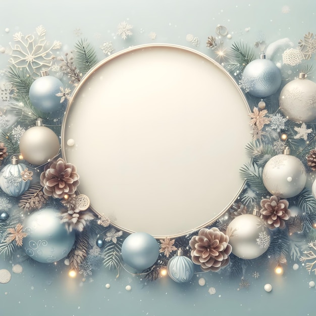 Beautiful Winter Christmas Background with Copy Space