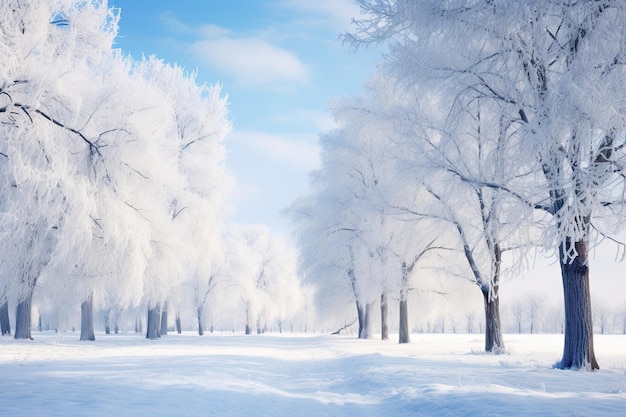 Photo beautiful winter landscape with snow covered trees screen saver and other uses