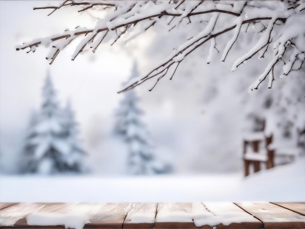 beautiful winter scene background of snowy Christmas