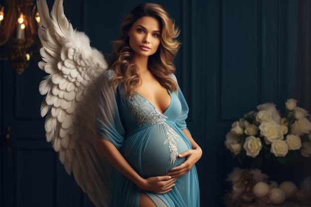 Beautiful woman angel pregnant with son of god holy miracle